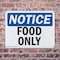 Signmission Food Only, 14 in W x Rectangle, Plastic OS-2PACK-NS-P-1014-L-12826 - alternate 5